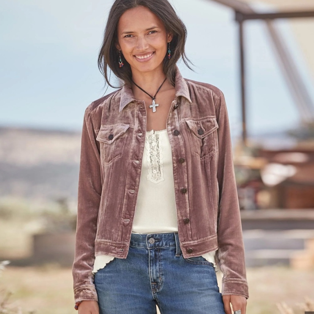 Sundance | Wren Velvet Western Jacket in Dusty Mauve, Size LP ♥ Like new!